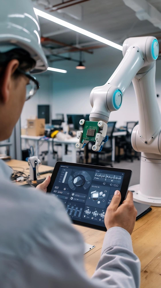Nearshore engineers collaborating on scalable AI applications