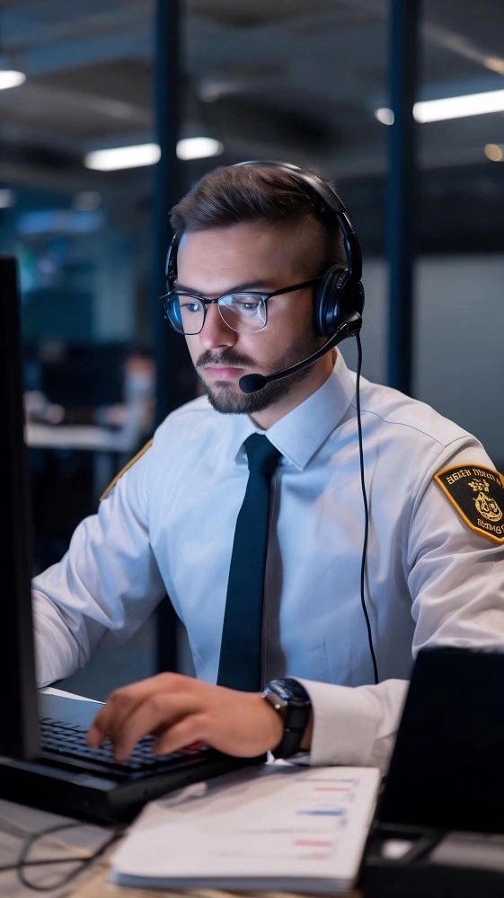 Public service operator reviewing interactions from the Bobbi AI chatbot