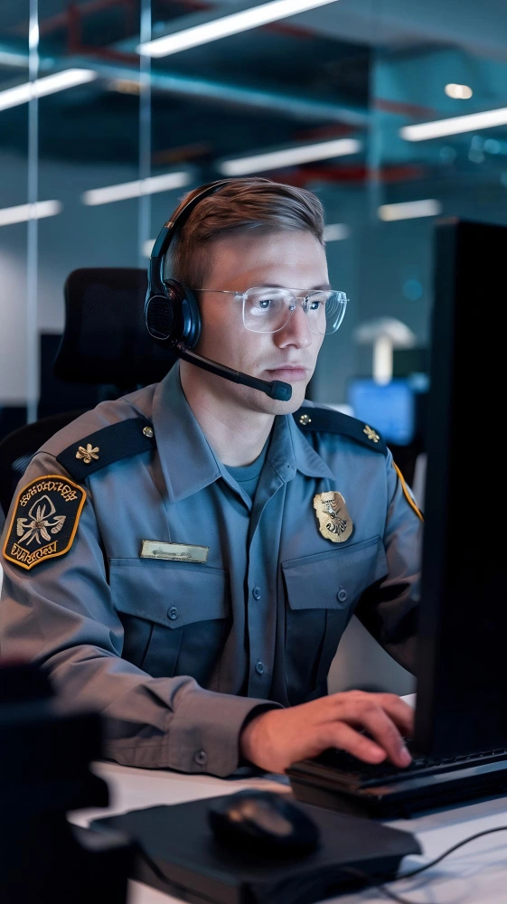 Public service operator reviewing interactions from the Bobbi AI chatbot