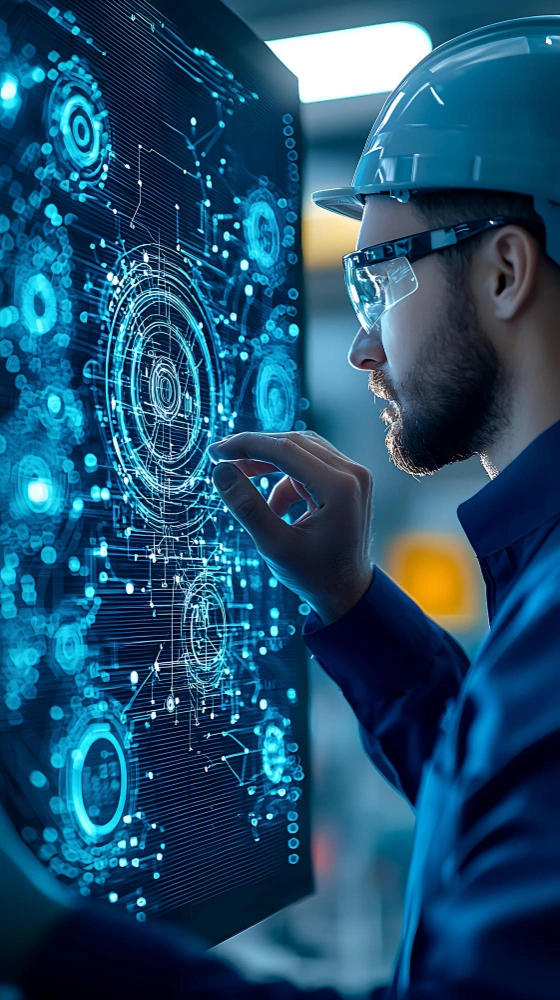 Retail operations team analyzing AI infrastructure inventory and logistics systems