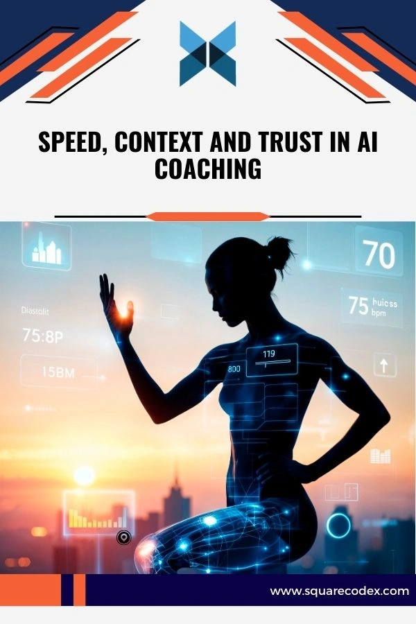 User interacting with an AI fitness coach on a mobile app during a workout