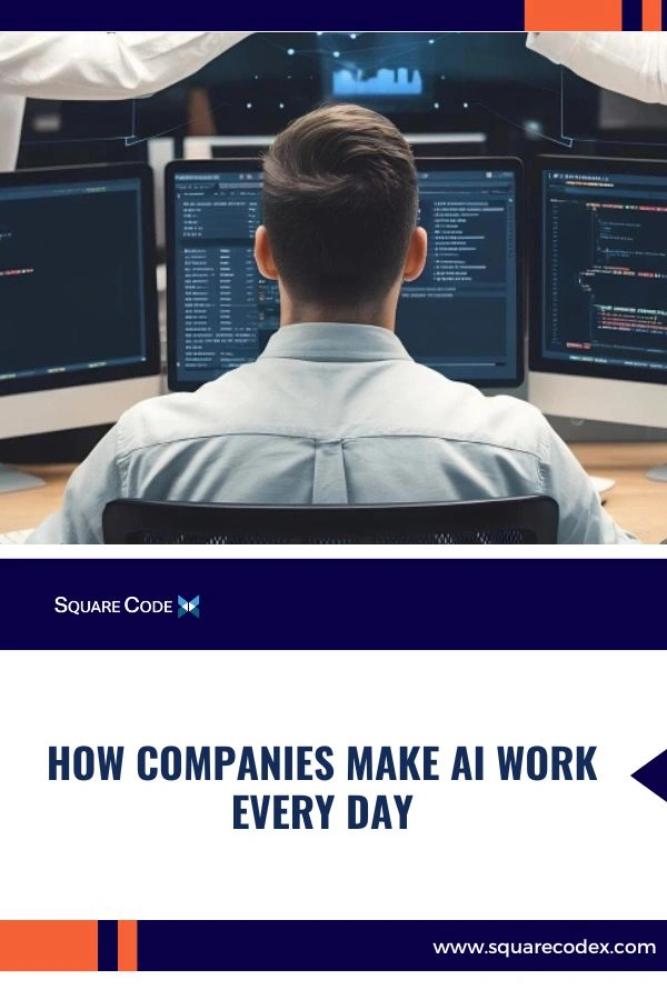 Business teams using AI dashboards and data platforms during daily operations