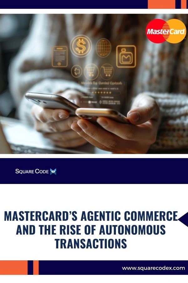 Conceptual illustration of autonomous AI agent executing a secure digital payment transaction within a fintech platform