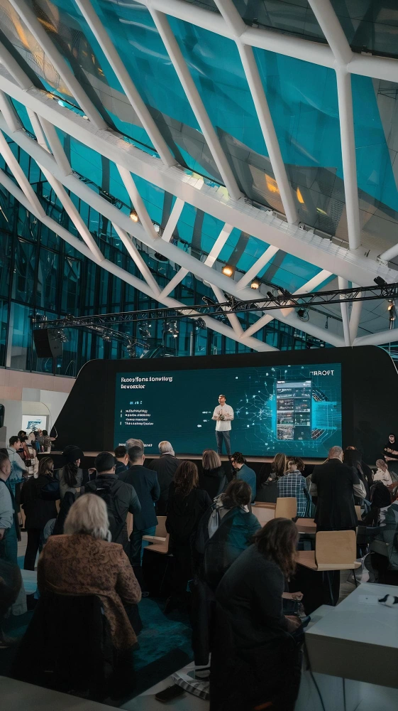 Global AI summit discussion with technology leaders focused on enterprise AI governance and strategy