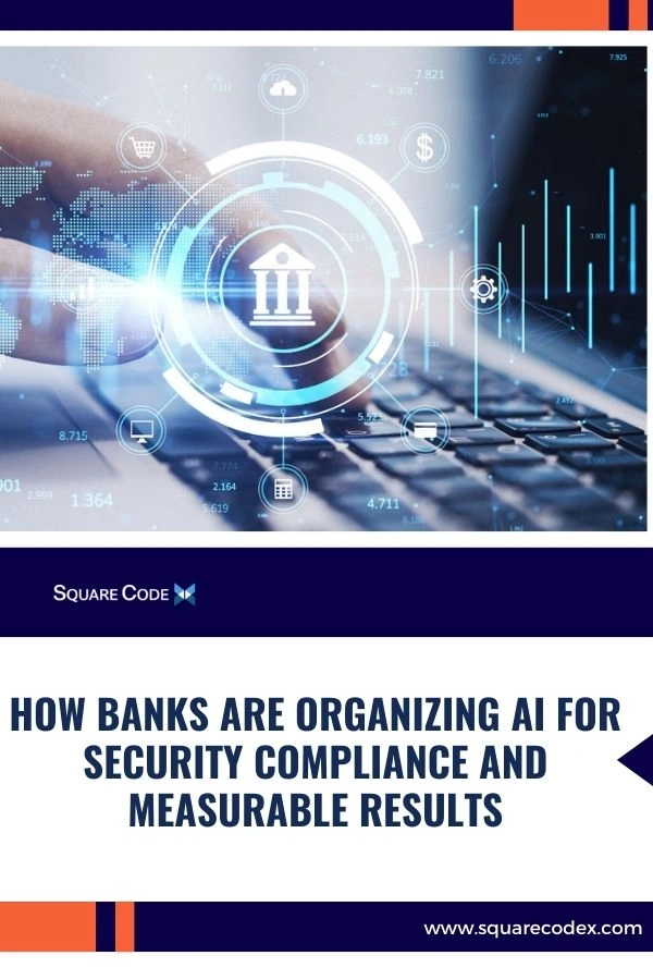 Banking professionals analyzing artificial intelligence dashboards for fraud detection and regulatory compliance in a financial operations center