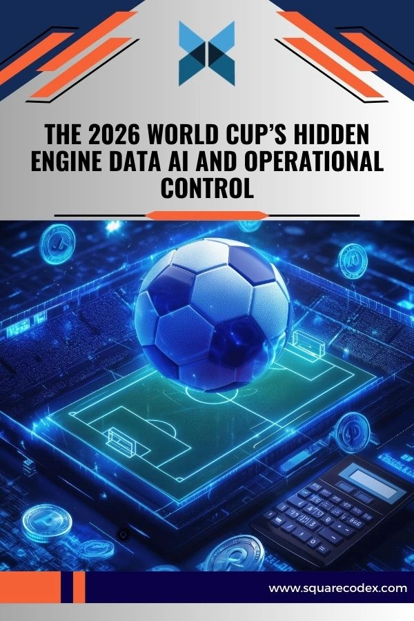 Artificial intelligence systems analyzing football data and stadium operations during the 2026 World Cup
