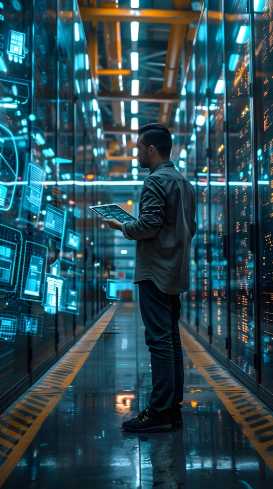 AI infrastructure with servers and chips optimized for machine learning workloads in a data center environment