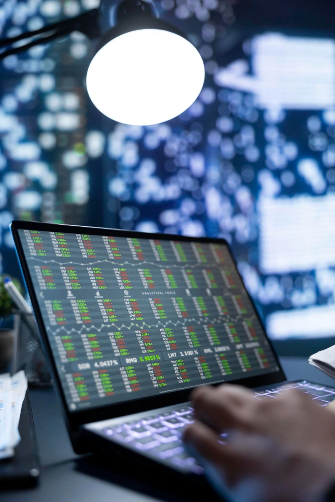 Engineers monitoring smart power grid with AI-driven analytics and real-time data systems