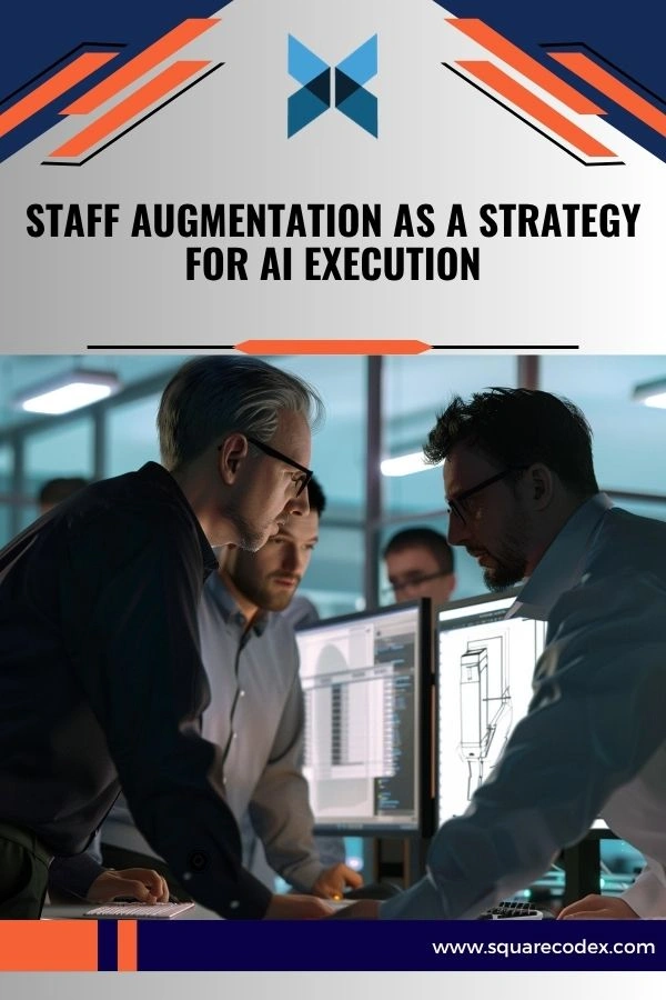 Software development team collaborating on AI integration and backend systems in an enterprise environment