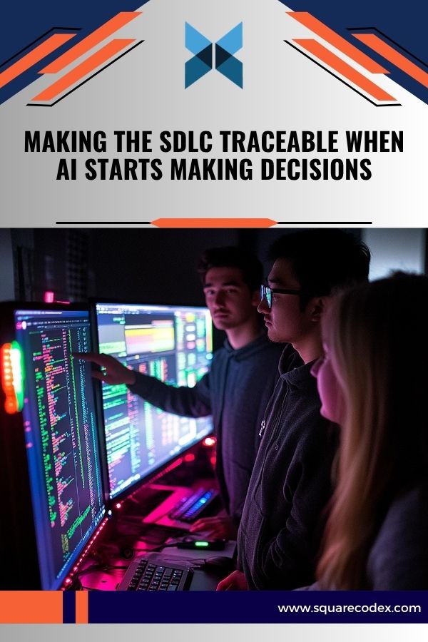 Software engineers managing AI-driven development workflows with dashboards and system integrations