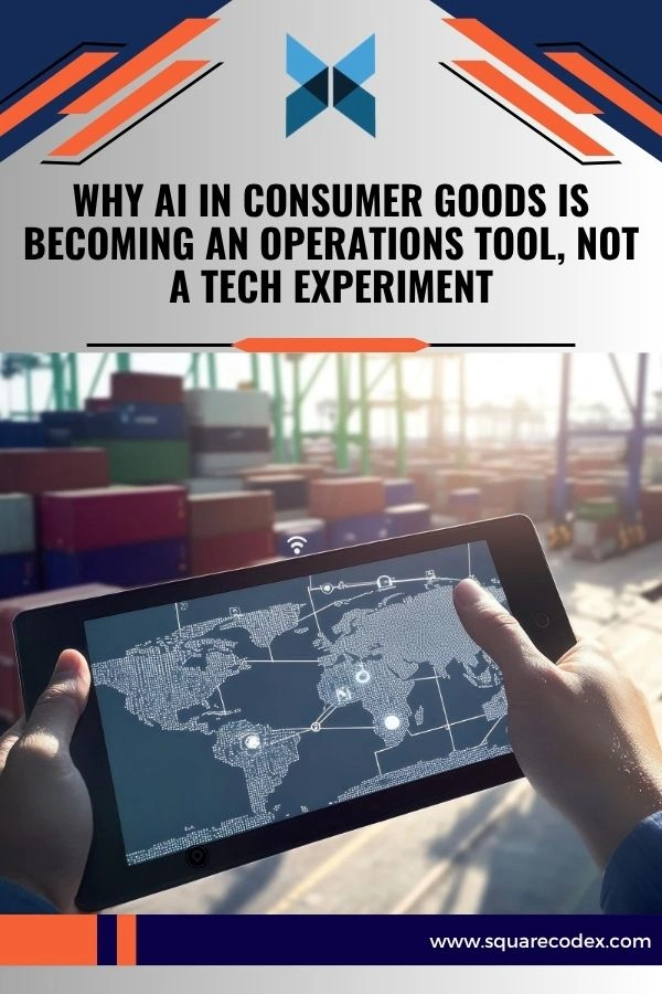 AI-powered supply chain management system optimizing logistics and inventory in consumer goods industry