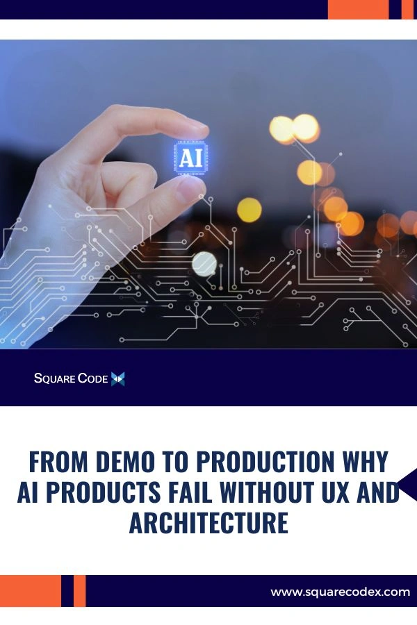 Product designers and software engineers collaborating on AI integration workflows, backend systems, and user experience architecture