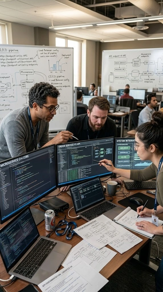 Enterprise AI agents connected to backend systems, APIs, cloud infrastructure, and data pipelines