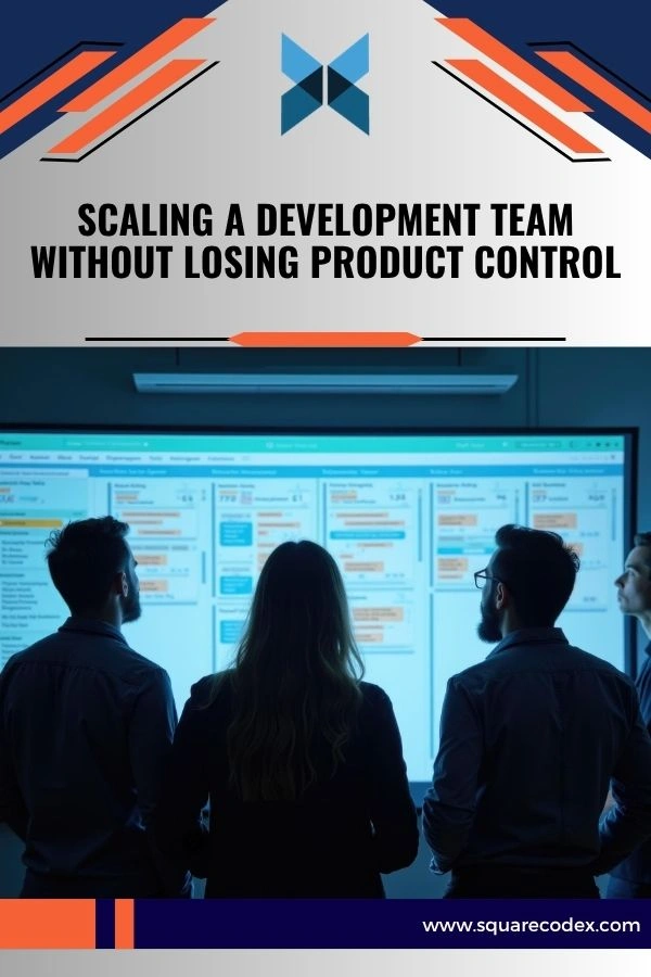 Software development team collaborating with nearshore engineers on product architecture, backend development, and agile planning.