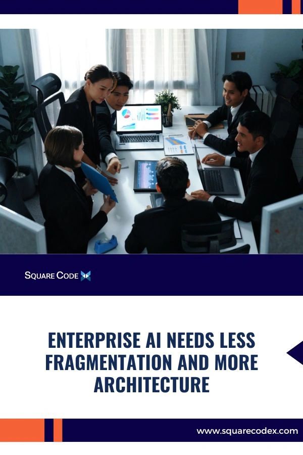 Enterprise AI architecture connecting backend systems, APIs, cloud infrastructure, and integrated software platforms.