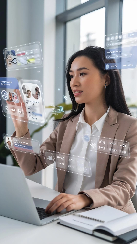 Enterprise HR platform integrating AI, cloud infrastructure, APIs, workforce analytics, and employee management systems.