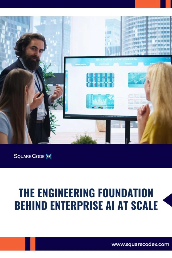 Enterprise AI infrastructure with cloud architecture backend services APIs data pipelines and engineering teams