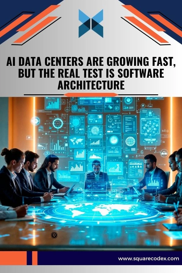 Enterprise AI architecture connecting cloud infrastructure, APIs, backend services, and data pipelines to scalable AI data centers.