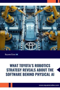 Physical AI robot operating in a modern manufacturing facility