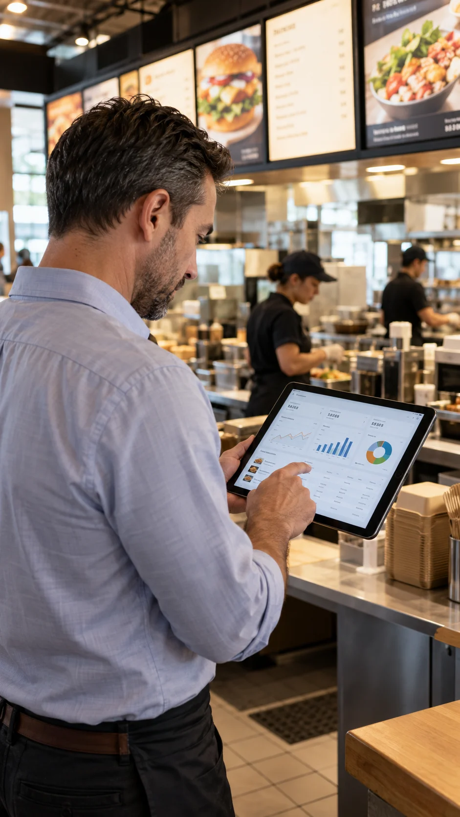 Restaurant pricing dashboard showing machine learning recommendations, transaction data, local market signals, and human review for AI-powered pricing
